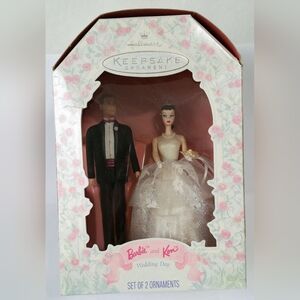 Barbie and Ken wedding day Hallmark ornament keepsake figurine vintage with box